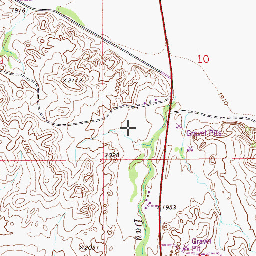 Topographic Map of 27N56E10CC__01 Well, MT