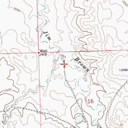Topographic Map of 27N24E16BABC01 Well, MT