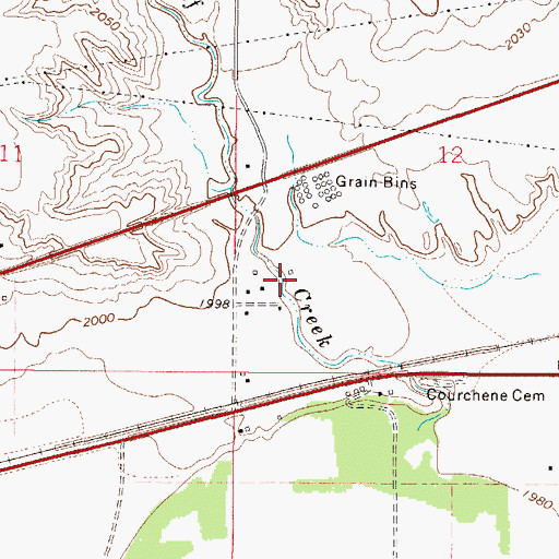 Topographic Map of 27N47E12CC__02 Well, MT
