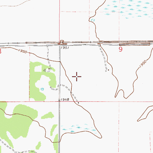 Topographic Map of 27N51E09CC__01 Well, MT