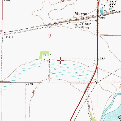 Topographic Map of 27N48E09DC__01 Well, MT