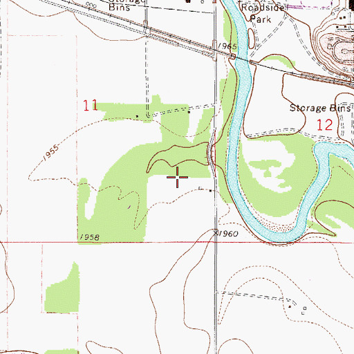 Topographic Map of 27N50E11DD__01 Well, MT