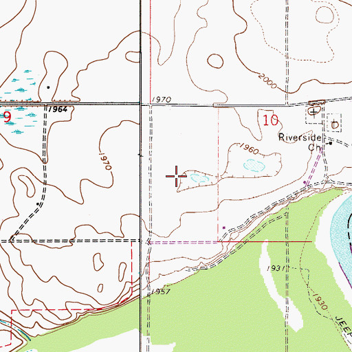 Topographic Map of 27N52E10CC__01 Well, MT