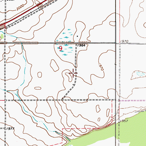 Topographic Map of 27N52E09DC__01 Well, MT