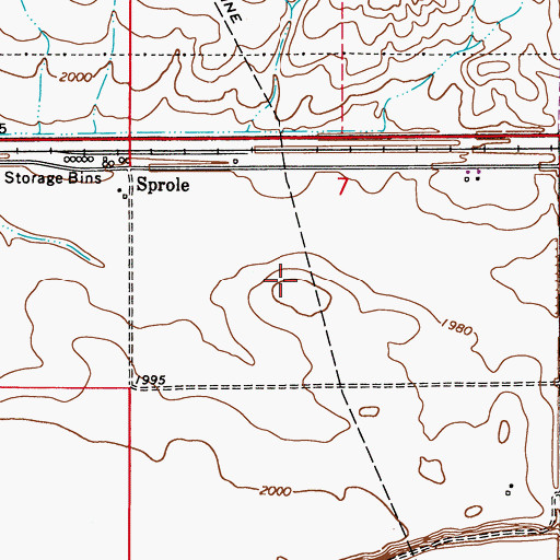 Topographic Map of 27N52E07CD__01 Well, MT