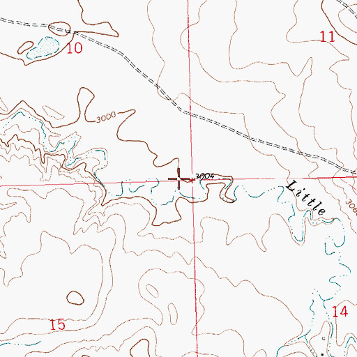 Topographic Map of 27N23E10DDDD01 Well, MT