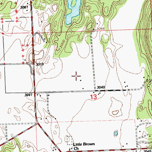 Topographic Map of 27N20W13BD__01 Well, MT