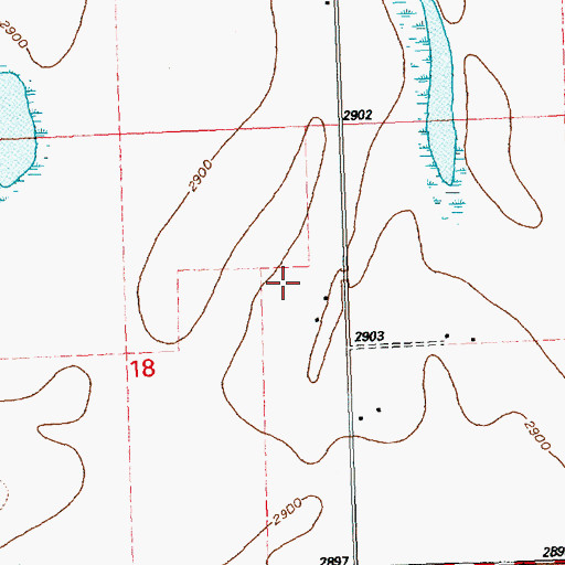 Topographic Map of 27N20W18AD__01 Well, MT