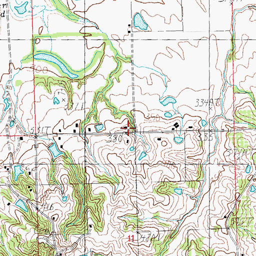 Topographic Map of Gravel Hill School (historical), AR