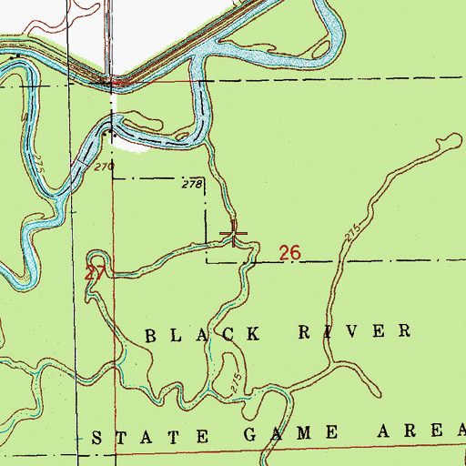 Topographic Map of Gum Slough, AR