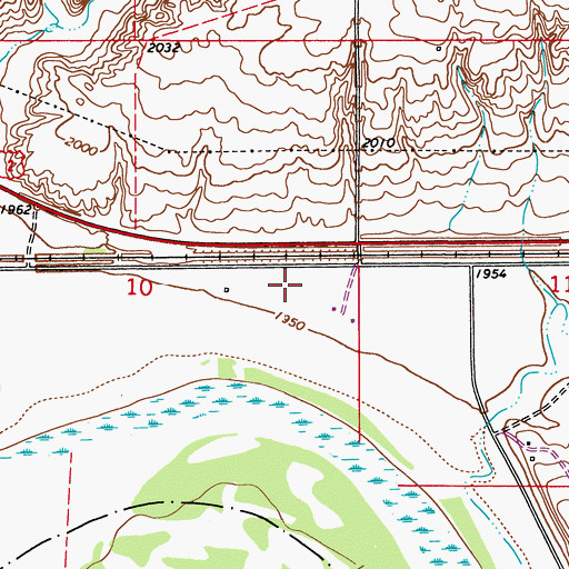 Topographic Map of 27N51E10DA__01 Well, MT