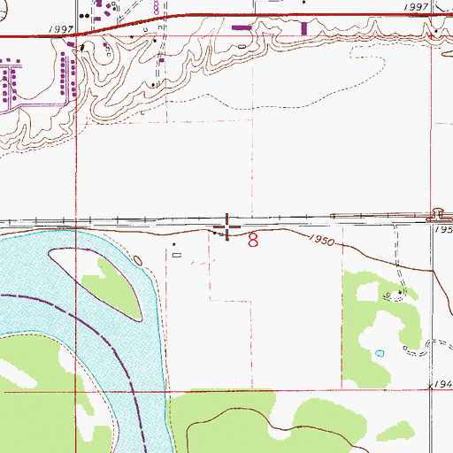 Topographic Map of 27N51E08CA__04 Well, MT