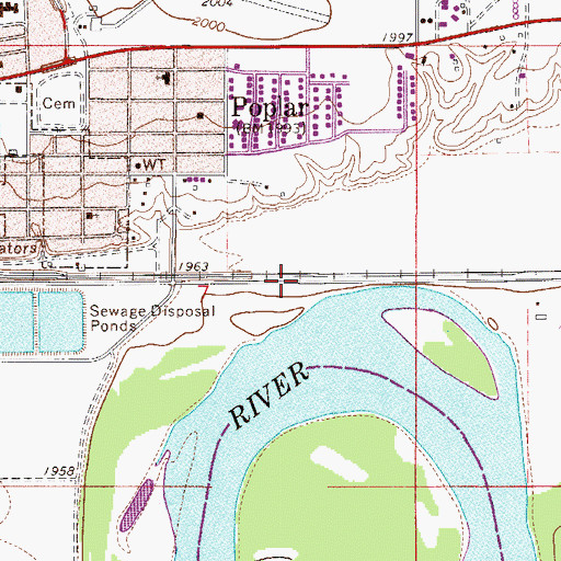 Topographic Map of 27N51E07DB__04 Well, MT