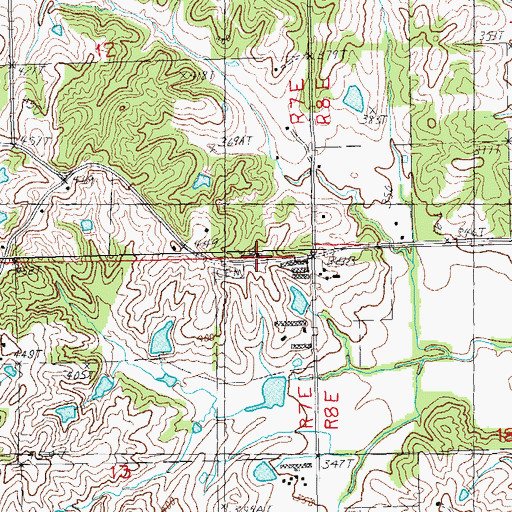 Topographic Map of Harmony Church, AR