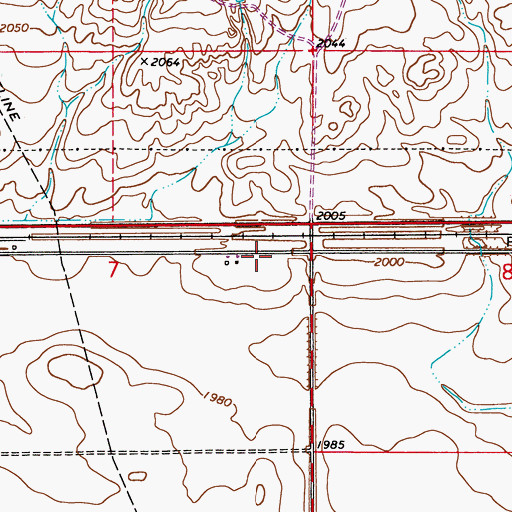 Topographic Map of 27N52E07DA__01 Well, MT