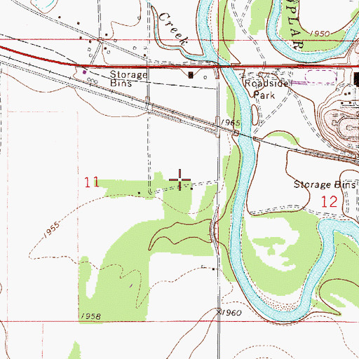 Topographic Map of 27N50E11DA__01 Well, MT