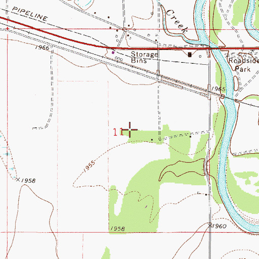 Topographic Map of 27N50E11DB__01 Well, MT