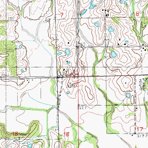 Topographic Map of Harwood Church (historical), AR