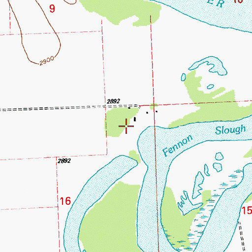 Topographic Map of 27N20W16AA__01 Well, MT