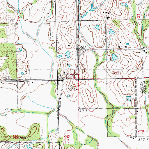 Topographic Map of Harwood School (historical), AR