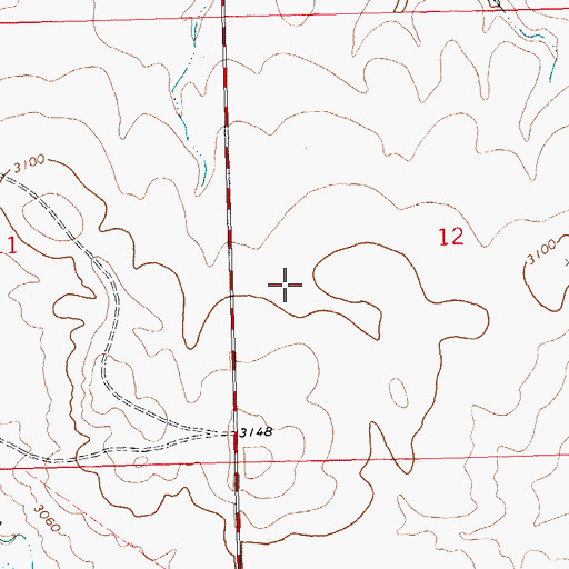 Topographic Map of 27N23E25BCDC01 Well, MT