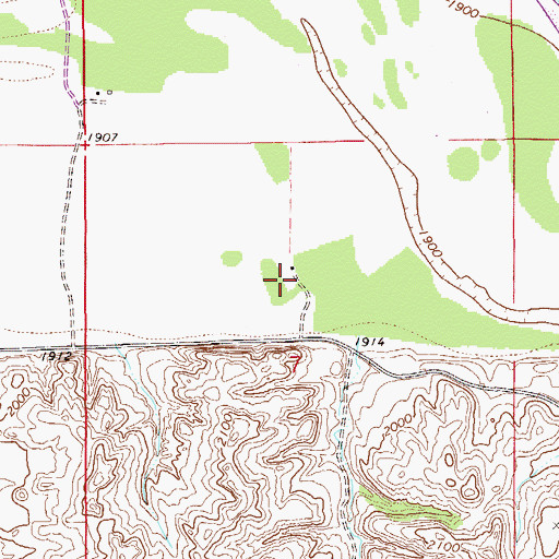 Topographic Map of 27N56E07ACBC01 Well, MT