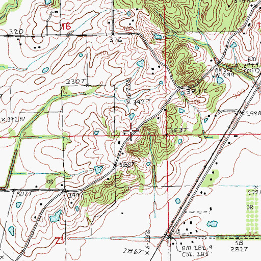 Topographic Map of Hays School (historical), AR