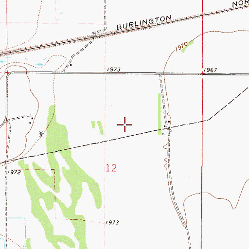 Topographic Map of 27N48E12AC__01 Well, MT