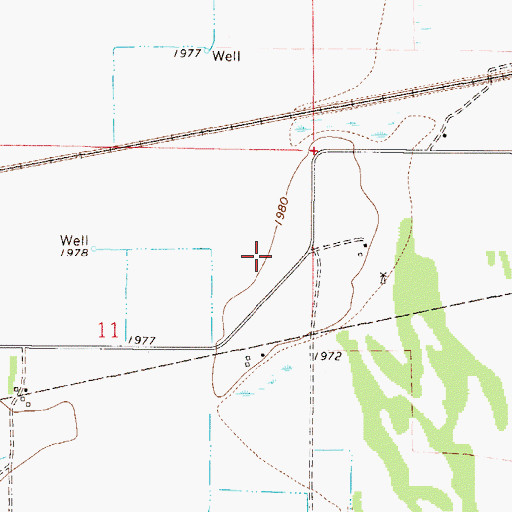 Topographic Map of 27N48E11AD__01 Well, MT