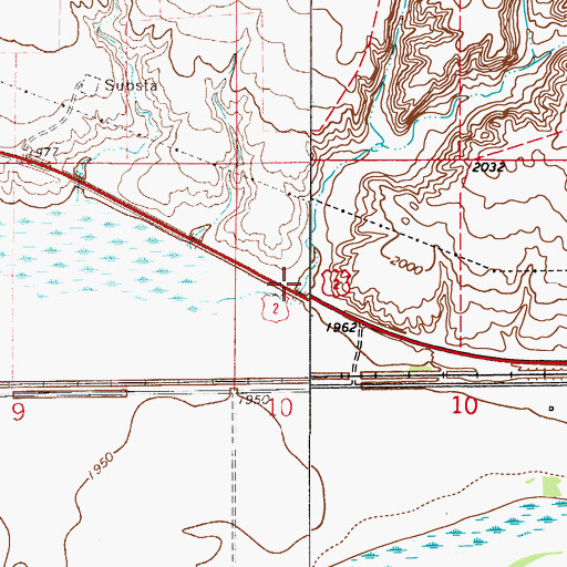 Topographic Map of 27N51E10BC__01 Well, MT