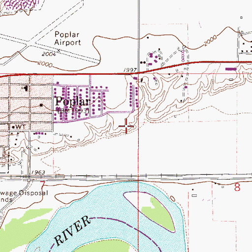 Topographic Map of 27N51E07AD__01 Well, MT