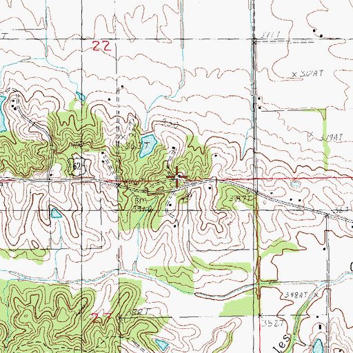 Topographic Map of Headly School (historical), AR