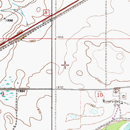 Topographic Map of 27N52E10BC__01 Well, MT