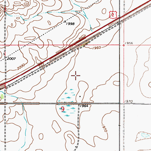 Topographic Map of 27N52E09AC__01 Well, MT