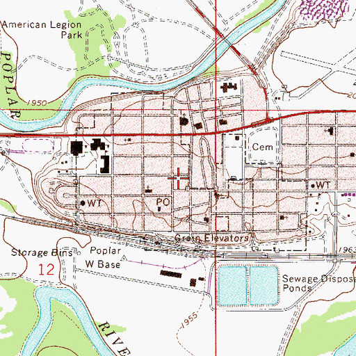 Topographic Map of 27N50E12AD__01 Well, MT