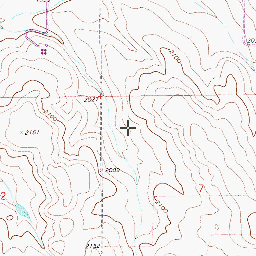 Topographic Map of 27N58E07BB__01 Well, MT