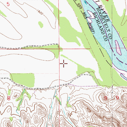 Topographic Map of 27N54E09BB__01 Well, MT
