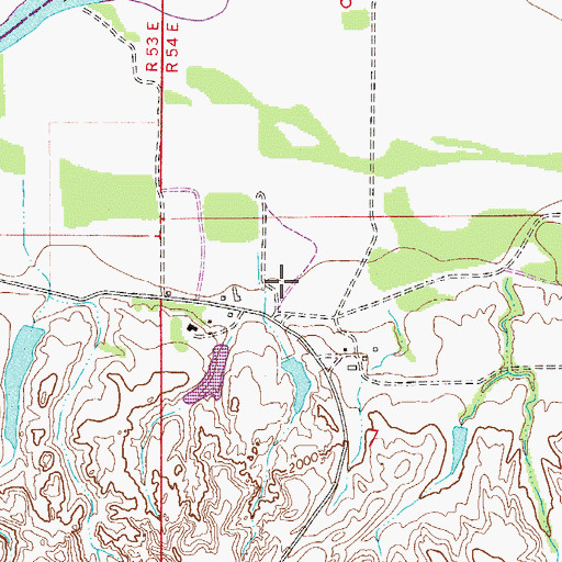 Topographic Map of 27N54E07BA__01 Well, MT