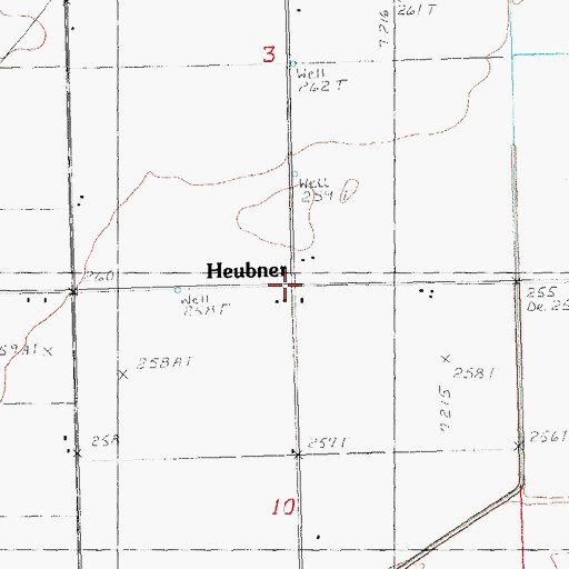 Topographic Map of Hebner School (historical), AR