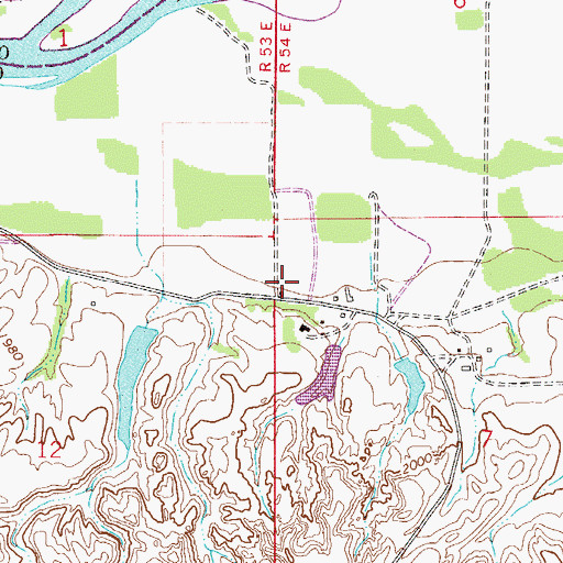 Topographic Map of 27N54E07BB__01 Well, MT