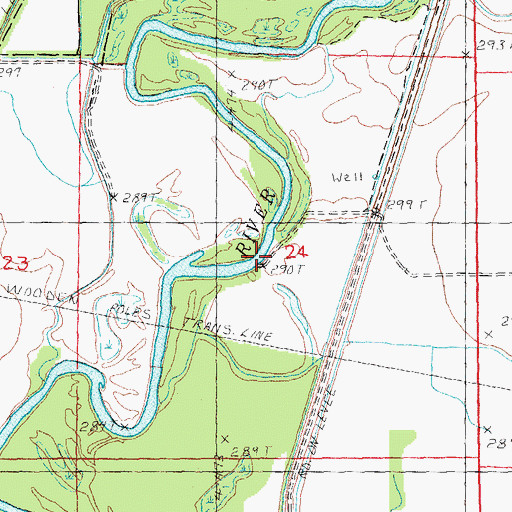 Topographic Map of Hineman Ferry (historical), AR