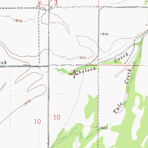 Topographic Map of 27N49E10AA__01 Well, MT