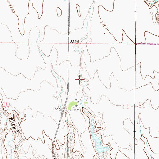 Topographic Map of 27N45E11BC__01 Well, MT