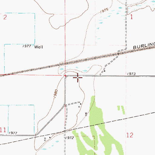 Topographic Map of 27N48E12BB__01 Well, MT