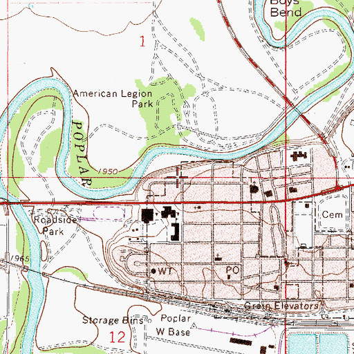 Topographic Map of 27N50E12AB__01 Well, MT