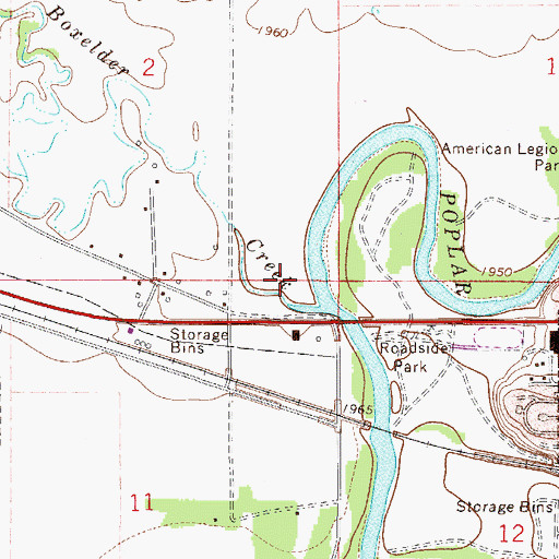 Topographic Map of 27N50E11AA__01 Well, MT
