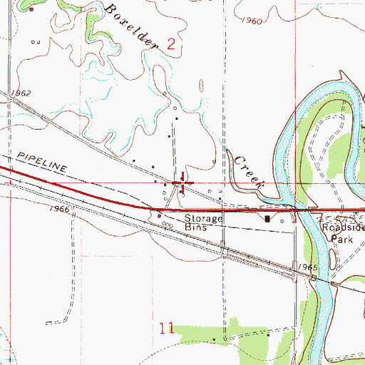 Topographic Map of 27N50E11AB__01 Well, MT