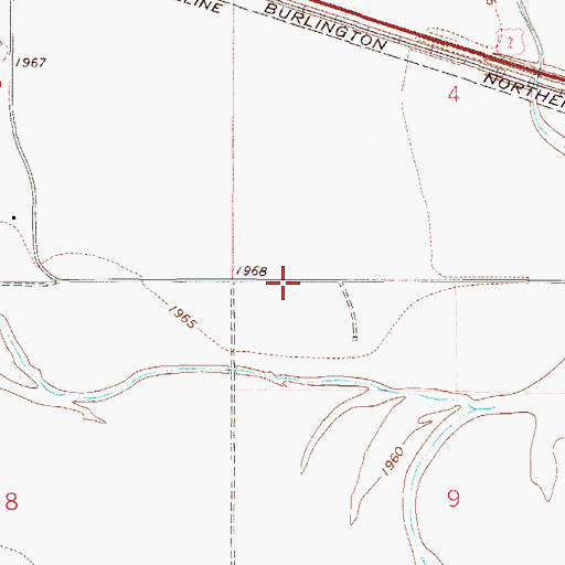 Topographic Map of 27N50E09BB__01 Well, MT