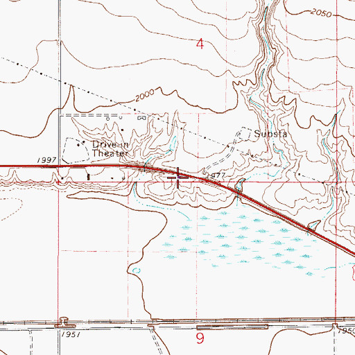 Topographic Map of 27N51E04CDDD01 Well, MT