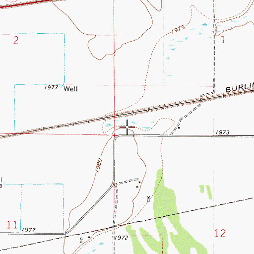 Topographic Map of 27N48E01CCCD01 Well, MT